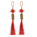 Qing Dynasty Red Chinese Knot Luck Coins Wealth Home Decor Ornament style 9