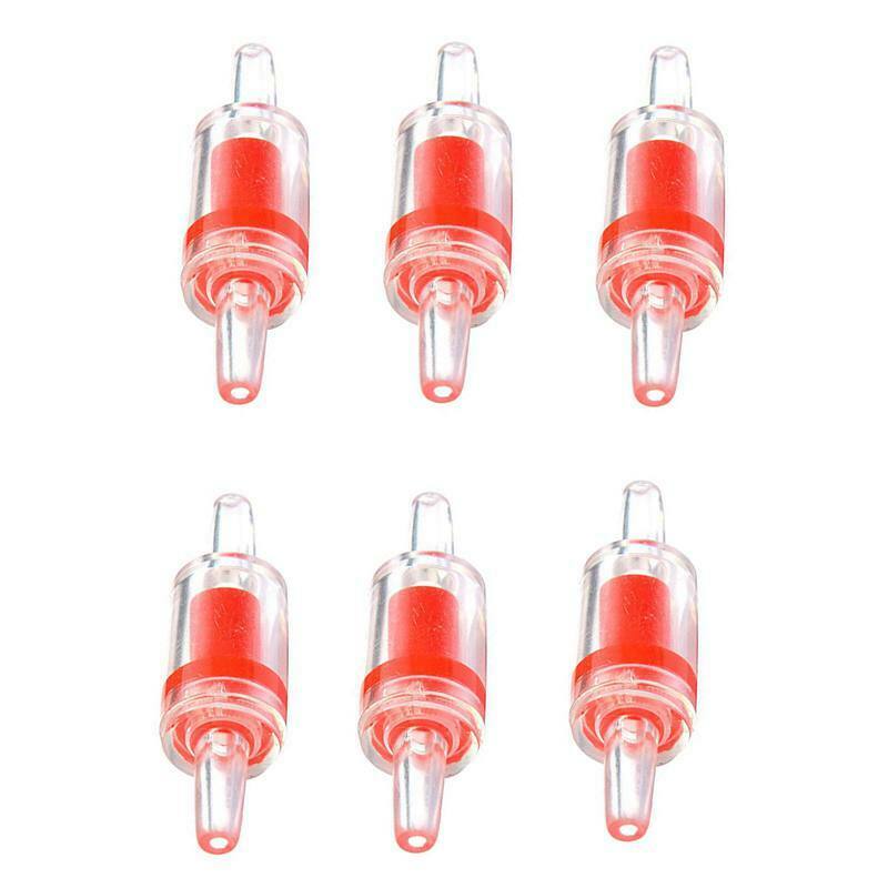Aquarium Air Pump Check Valves Red Clear Plastic One Way Non-Return Check V