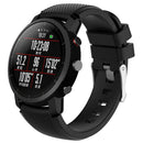 22mm Silicone Watch Strap for HUAMI Amazfit 1/2 Generation(Black S)