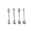 4pcs Christmas Stainless Steel Coffee Spoons Tea Spoons Dessert Snack Teaspoon !