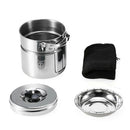 Outdoor Stainless Steel Cook Camping Picnic Cooking Pot with Foldable Handle