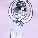 35*40cm Pink Laundry Basket for Dirty Clothes Cotton Ballet Girl Bow Print