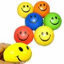 12pcs/pack Happy Smile Face Bouncy Relaxable Squeeze Pain Relie Ball Stress O9E1