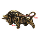 Solid Brass Bull Keychain Pendant Zipper Head Accessories Tools Outdoor KeyRi FT
