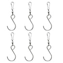 6pcs Stainless Steel S Rotating Hanging Hooks Outdoor Small Tool For Camping