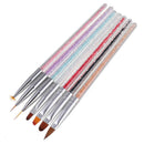 7Pcs Acrylic Nail Art Pen Tips UV Builder Gel Painting Brush Manicure Set Hot