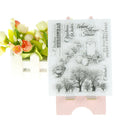 Xmas trees and candles Scrapbooking Album Card Decor Diary Craft Clear Stamps JR