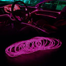 6.5FT LED Car Interior Decor Atmosphere Wire Strip Pink Light Lamps Accessories