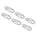 Marine 6pcs Stainless Steel Egg Shape Spring Snap Hook Clip Link Quick Carabiner