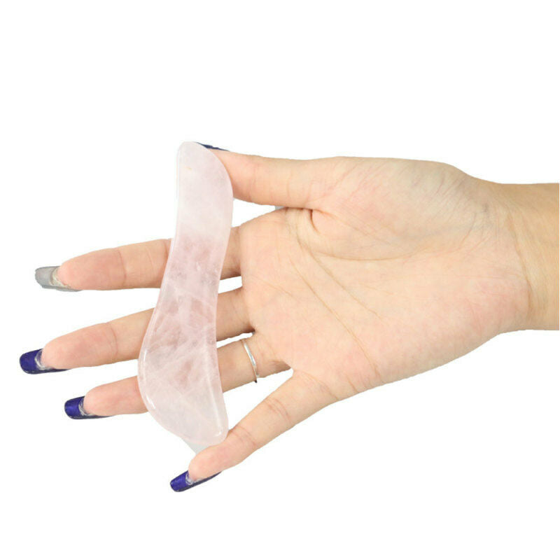 Natural Popular Facial Body Gua Sha Massager Rose Quartz Beauty Tool WDC JUQ