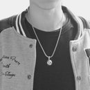 Football Pendant Necklace Men Alloy + Stainless Steel Chain Soccer Ball Hip
