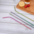 Stainless Steel Straws Colorful, Reusable Straws Multicolour 8.5inch Set of K6L9