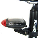 2 LED Red Bike Bicycle Solar Energy Rechargeable Tail Rear Light Flash Light ME