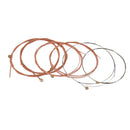 6 Pieces Red Bronze Guitar Strings for Acoustic Folk Guitar Parts Accessories