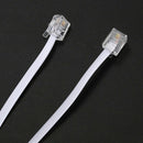40Ft 12M RJ11 6P2C Telephone Phone Modem Cord Cable White 2pcs O5R6