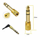 6.5mm 1/4" Male Plug to 3.5mm 1/8" Female Jack Stereo Headphone Audio Adapter