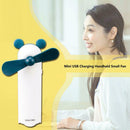 Cartoon Mouse Portable Mini USB Fan Rechargeable Handheld Small Fan (1pc) A