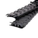 Black Stainless Steel Links Strap Watch Strap Curved End Use Belt Buckle 20 O3M2