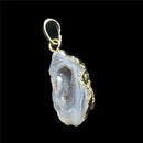 1pc Natural Druzy Rock Crystal Pendant Necklace Quartz Agate Geode Stone Gems