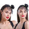 Flower Headband With Veil Floral Spider Headpiece Hair Garland Fancy Dress