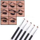 Eyebrow Brush Dual-ended Duo Brow Eyeliner Angled Cut Spoolie Brush Makeup Z1Z4