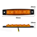 20x 3.8" Amber 6 LED Side Marker Indicator Lights Lamp Trailer 24V Yellow