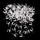 100pcs White 10mm Dia Electric RG6 Coax Cable Circle Nail Clips Fasteners A Nw