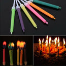 6Pcs/set Birthday Party Cake Candles Colorful Flame Multicolor CandleS Hn