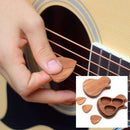 3pcs Smooth Surface With Case Bass Ukulele Gift Wooden Guitar Picks Replacement