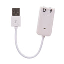 USB Sound Adapter to 3.5mm Mini Jack Audio & Microphone Mic for SkypePC Lapto JR