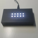 Brilliant LED White Light Stand Base USB Crystal Display AC Plug Home Decor Gift