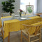 Yellow Chessboard Decorative Table Cloth Cotton Linen Tablecloth Dining Tab G4V9