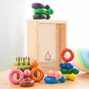 Toddler Crayons, 12 Colors Paint Crayons for Babies, Ring Shaped Washable W