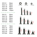 460pcs M3 M4 M5 Countersunk Head Hex Head Screw With Nut Combination S ANS JQD