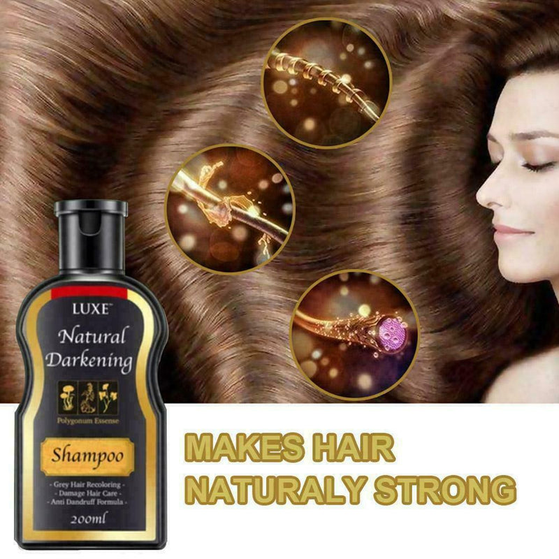 200ml Natural Darkening Shampoo Moisturizes Repairs For Men Hair Women R8N7