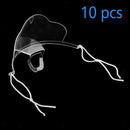 10 PCS Clear Plastic Anti-fog Mouth Shield Restaurant Hotel Food Sanitary Tools
