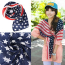 Women American Flag Pareo Dress Beach Bikini Swimwear Sarong Cover Up Scarf OZ