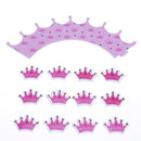 24pcs Princess Crown Cupcake Wrapper Topper Picks Baby Girl Birthday Party
