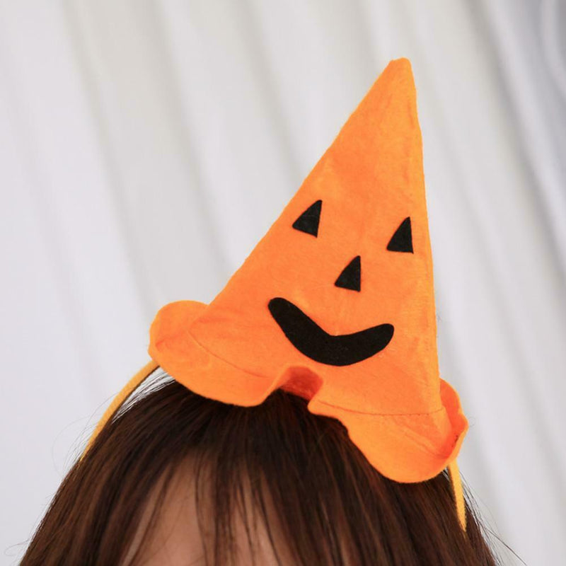 Halloween Pumpkin Smile Hat Hairband Fancy Dress Decor Party Prop Accessory A