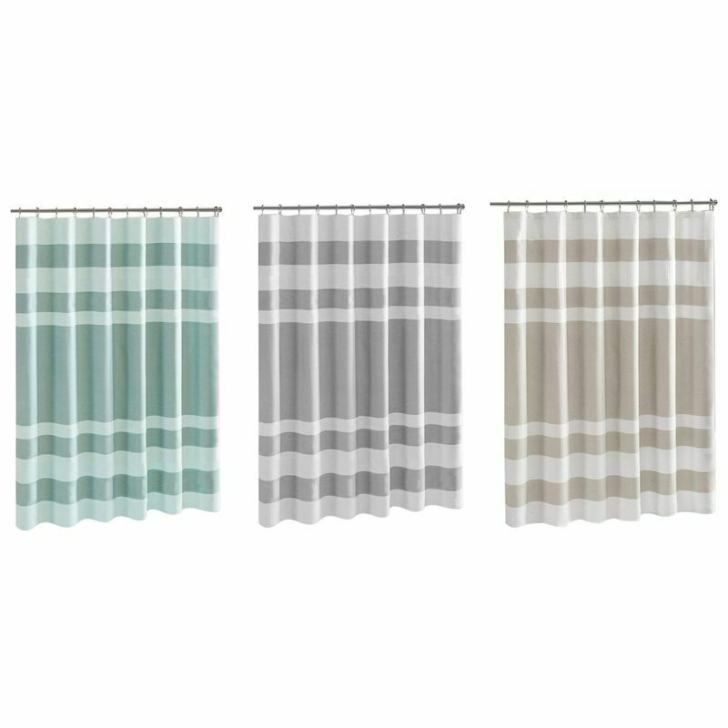 Spa Waffle Shower Curtain Water Repellent and Stain Resistant Machine Washa X6K2