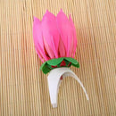 1pcs Lotus Flower Candle Musical Blossom Candles Happy Birthday Party Supply