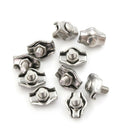 10x Stainless Steel wire cable rope simplex  wire rope grips clamp caliper 2mm M