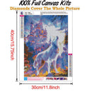 5D DIY Full Drill Diamond Painting Novelty Wolf Cross Stitch Mosaic (B454)