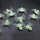 50pcs 2x1.4cm Plastic Black Spider Halloween Decoration Festival Supplies F E3B3