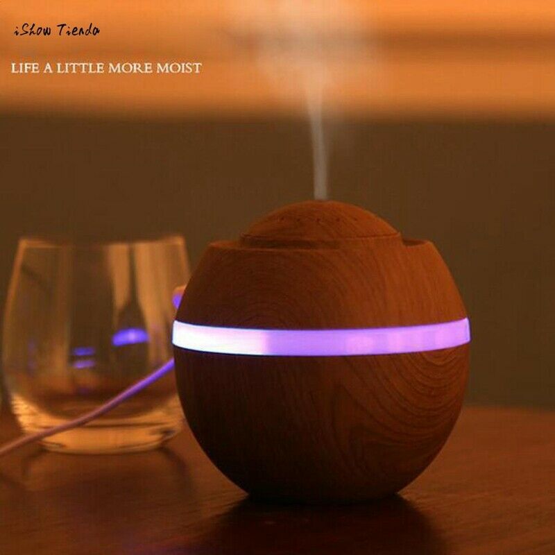 500Ml Usb Air Aroma Humidifier Ultrasonic Led 7 Color Changing Essential Oi S8J9