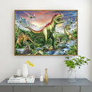 5D DIY Full Round Drill Diamond Painting Dinosaur World Cross Stitch Craft