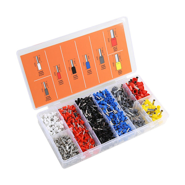 1200pcs Tubular Terminal Wire Connection Crimp Insulated Tube Terminals Set