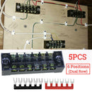 15PC/Set 6Point Auto Marine Power Distribution Bus Bar Terminal Block 600V 15A