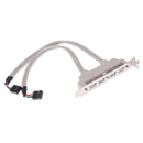 4 Port USB 2.0 to 9 Pin MainBoard Header Bracket Extension Cable for PC Panel Hn