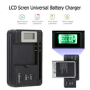 Universal Battery Charger LCD Indicator Screen Cell Phone USB-Port Charger